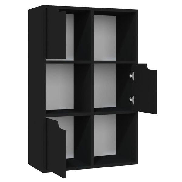 vidaXL B&uuml;cherregal Schwarz 60x27,5x88 cm Holzwerkstoff