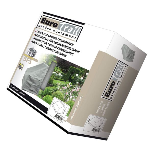Eurotrail Schutzh&uuml;lle f&uuml;r Lounge-Bank 150x78x115/70 cm Grau
