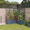 vidaXL Garten-Pflanzgef&auml;&szlig; 2 pcs Grau 80 x 40 x 125,5 cm Stahl