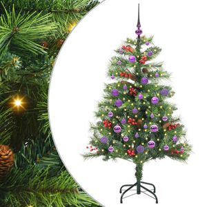 vidaXL K&uuml;nstlicher Weihnachtsbaum Gr&uuml;n 150 cm PVC und Metall