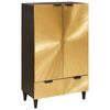 vidaXL Seitenschrank mit Speicher Schwarz und Gold 60 x 33,5 x 100 cm