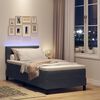 vidaXL LED Boxspringbett mit Matratze Dunkelgrau 90 x 200 cm Samt