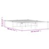 vidaXL Bettgestell Metall Wei&szlig; 135x190 cm