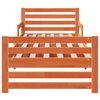 vidaXL Bettrahmen mit Kopfteil Wachsbraun 80 x 200 cm Holzwerkstoff