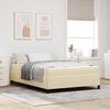 vidaXL Boxspringbett mit Matratze Creme 140 x 190 cm Stoff