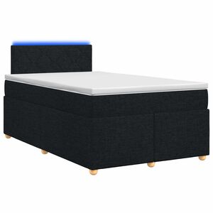 vidaXL Boxspringbett mit Matratze Schwarz 120 x 190 cm Stoff