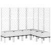 vidaXL Pflanzk&uuml;bel mit Rankgitter Wei&szlig; 160x120x142 cm PP