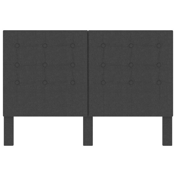 vidaXL Kopfteil Getuftet Dunkelgrau Stoff 140 x 200 cm