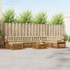 vidaXL Outdoor-Sofagarnitur 9 pcs Natur und Beige Massivholz Akazie