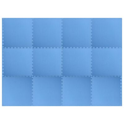vidaXL Bodenmatten 12 Stk. 4,32 m² EVA-Schaumstoff Blau