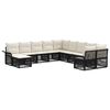 vidaXL Gartensofa-set 11 pcs Schwarz und Cremewei&szlig; Poly-Rattan
