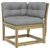 vidaXL Garten-Ecksofa mit Kissen 73x73x78 cm Kiefernholz Imprägniert