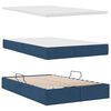 vidaXL Bett mit Stauraum und LED Blau 120 x 200 cm Polyester