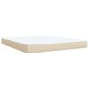 vidaXL Boxspringbett mit Matratze Creme 180x200 cm Stoff