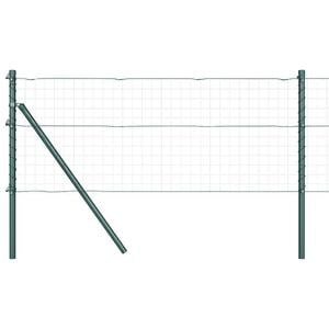 vidaXL Zaunpfosten 7 pcs Grün Ø32mm 80 cm Verzinkter Stahl