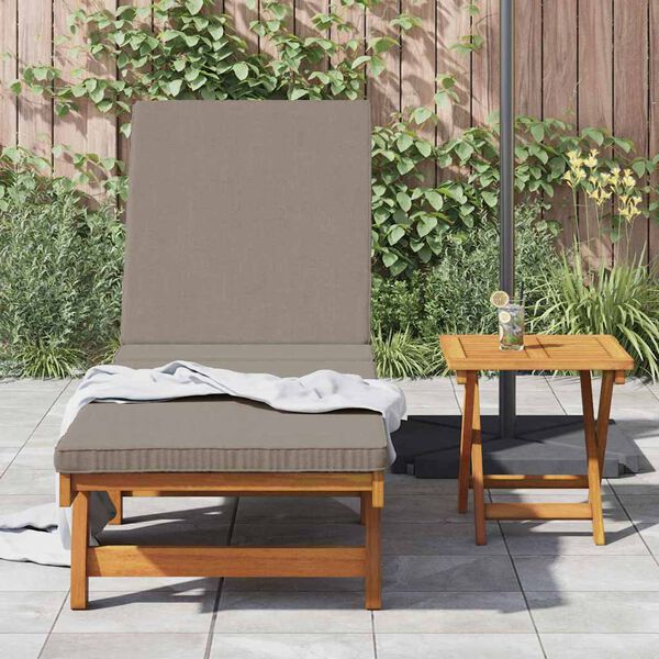 vidaXL Sonnenliege mit Kissen Braun 63 x 199 x 85cm Massivholz Akazie
