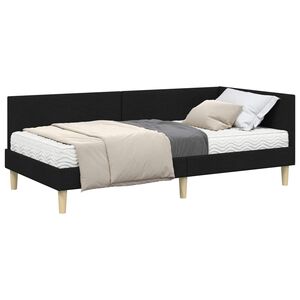 vidaXL Eckbettgestell mit Matratze Sonstiges 2 pcs Gr&uuml;n Stoff