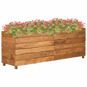 vidaXL Hochbeet 150x40x55 cm Teak Altholz und Stahl