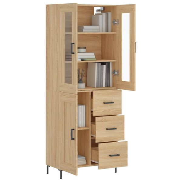 vidaXL Highboard Sonoma-Eiche 69,5x34x180 cm Holzwerkstoff