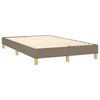 vidaXL Boxspringbett mit Matratze & LED Taupe 120x190 cm Stoff