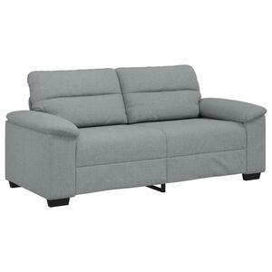 vidaXL 2-Sitzer-Sofa Hellgrau 140 cm Stoff