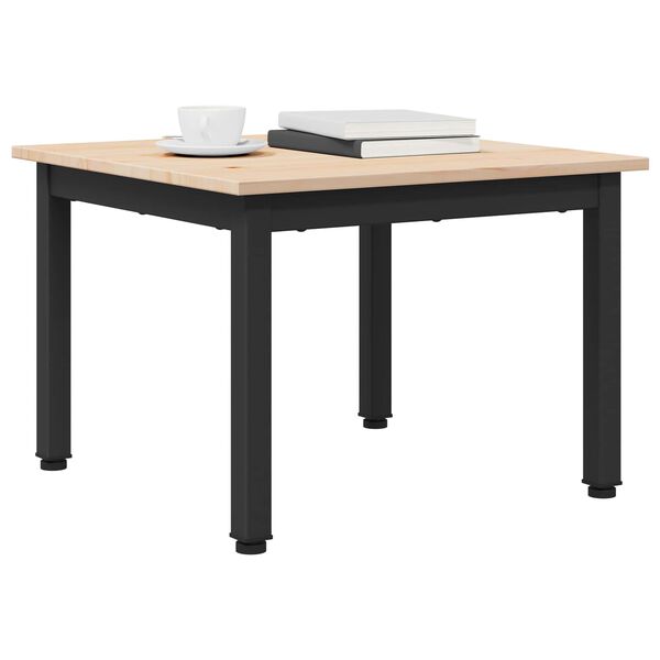 vidaXL Couchtisch Natur 50 x 50 x 36 cm Massives Kiefernholz