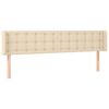 vidaXL Kopfteil mit Ohren Creme 203x16x78/88 cm Stoff