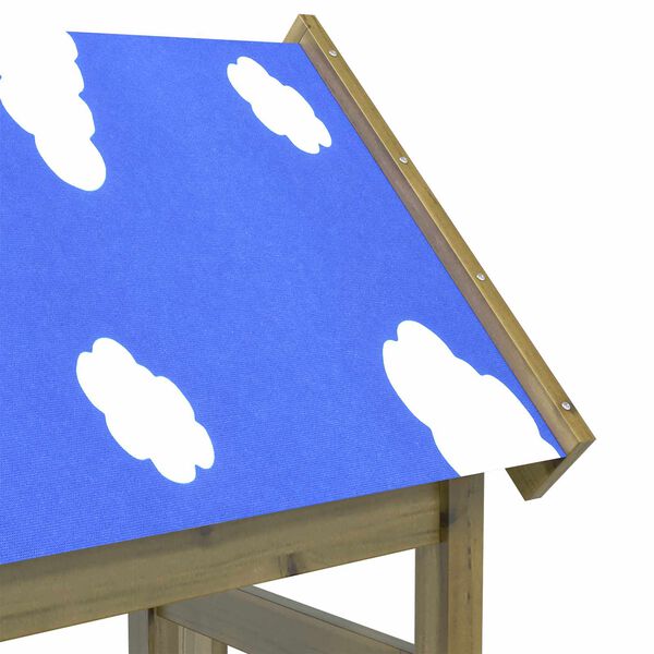 vidaXL Spielturm Braun Massives impr&auml;gniertes Holz