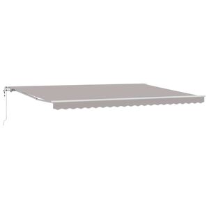 vidaXL Ausziehbare Markise Hellgrau 500 x 350 cm Stoff und Aluminium