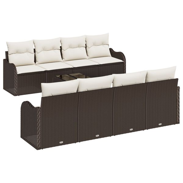 vidaXL Garten-Sofa-Set Braun 55 x 55 x 37 cm Poly-Rattan