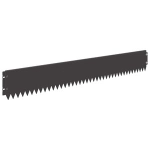 vidaXL Raseneinfassung 10 pcs 103 x 15 cm Stahl Schwarz