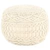 vidaXL Makramee Sitzpuff Handgefertigt 45x30 cm Baumwolle