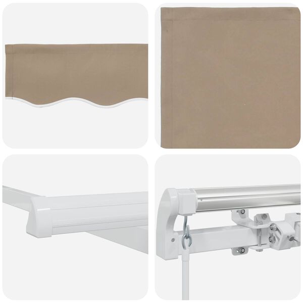 vidaXL Einziehbare Markise Beige 400 × 300 cm Polyester und Metall