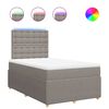 vidaXL Boxspringbett mit Matratze Taupe 120x190 cm Stoff