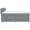 vidaXL Boxspringbett mit Matratze Hellgrau 180x200 cm Stoff