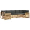 vidaXL Outdoor-Sofagarnitur 7 pcs Wei&szlig; und Anthrazit