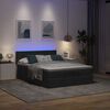 vidaXL Ottomane Bett mit Matratze & LEDs Schwarz 140x190 cm Stoff