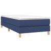 vidaXL Boxspringbett mit Matratze Blau 90x190 cm Stoff