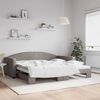 vidaXL Tagesbett Ausziehbar Taupe 100x200 cm Stoff