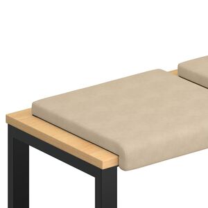 vidaXL Bankkissen 2 stk. Mikrofaser Creme Tiefe 35 cm
