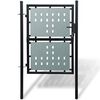 vidaXL Schwarzes Einzeltor f&uuml;r Z&auml;une 100 x 150 cm