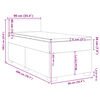 vidaXL Boxspringbett mit Matratze Taupe 90x200 cm Stoff