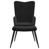 vidaXL Relaxsessel mit Hocker Schwarz Samt