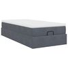 vidaXL Ottoman-Bett mit Matratze Dunkelgrau 90x190 cm Samt