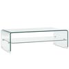 vidaXL Couchtisch Transparent 98&times;45&times;31 cm Hartglas