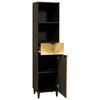 vidaXL Badezimmerschrank mit Regal Schwarz und Gold 38 x 33 x 160 cm