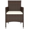vidaXL 5-tlg. Garten-Lounge-Set Poly Rattan Braun