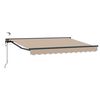 vidaXL Elektrische ausziehbare Markise Beige und Anthrazit 3,5 x 2,5 m