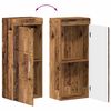 vidaXL Badezimmer-Wandschrank mit T&uuml;r TULUM Altholz 37 x 24,5 x 86 cm