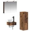 vidaXL Badezimmerschrank-Set 4 stk. Altholz Holzwerkstoff